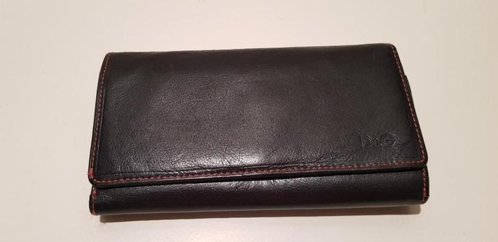 K63 D&G portemonnee DOLCE en GABBANA zwart leder, Sieraden, Tassen en Uiterlijk, Portemonnees, Zo goed als nieuw, Zwart, Leer