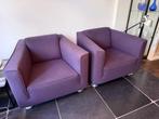2 x Design on Stock fauteuils, paars, Huis en Inrichting, Ophalen, Gebruikt, 75 tot 100 cm, Stof