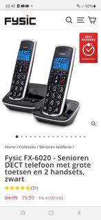 Senioren dect telefoon duo zgan, Telecommunicatie, Vaste telefoons | Handsets en Draadloos, Ophalen, Zo goed als nieuw, 2 handsets