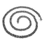 60cm x 6,5mm Koningsketting Heren Gepolijst RVS Zilverkleur, Sieraden, Tassen en Uiterlijk, Kettingen, Overige materialen, Verstelbaar