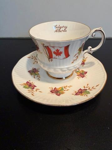 Mooie vintage Elizabethan Fine Bone Kop en Schotel beschikbaar voor biedingen