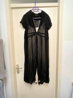 Zwarte transparante jurk met onderjurk , maat L, Maat 42/44 (L), Cocktailjurk, Ophalen of Verzenden, Zo goed als nieuw