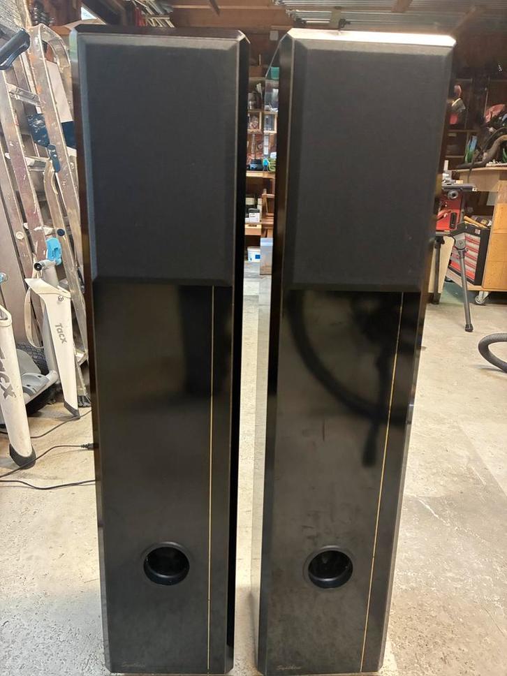 Luidsprekers synthese floating, Audio, Tv en Foto, Luidsprekers, Refurbished, Front, Rear of Stereo speakers, 120 watt of meer
