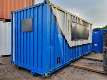 2 opslagcontainers 20ft / 6meter met slede voor kabel beschikbaar voor biedingen