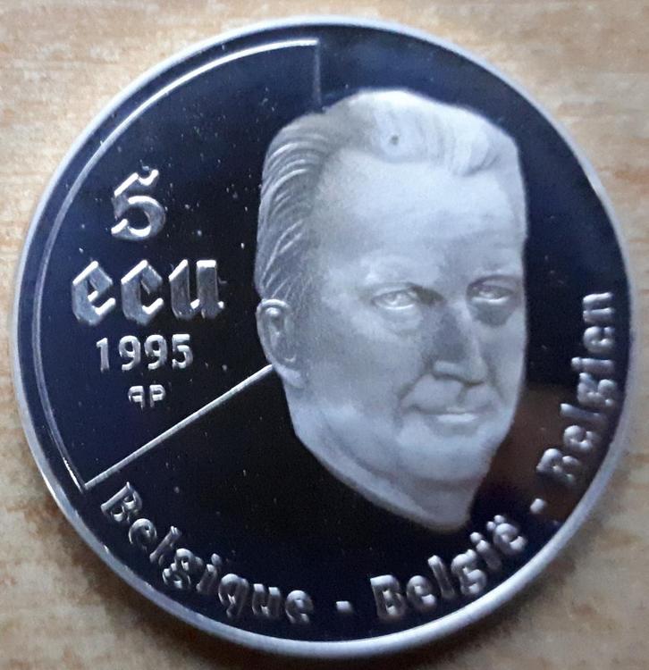 België, 5 Ecu 1995 - zilver Proof, Postzegels en Munten, Munten | België, Losse munt, Zilver, Zilver, Ophalen of Verzenden