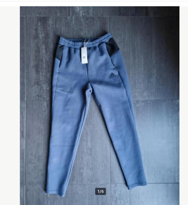 NIEUWE sportbroek van ADIDAS - kaartje eraan - herenmaat M, Kleding | Heren, Sportkleding, Nieuw, Algemeen, Maat 48/50 (M), Blauw