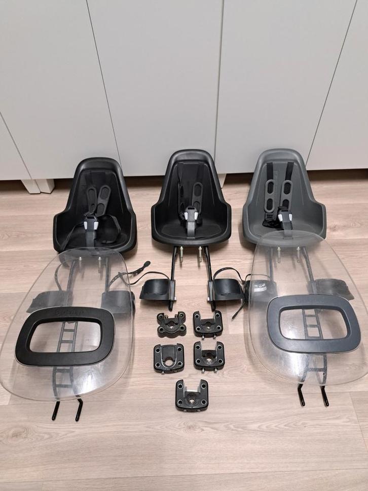 Bobike Fietsstoeltjes Voor + Windschermen + Bevestigingen, Fietsen en Brommers, Fietsaccessoires | Fietsstoeltjes, Gebruikt, Voorzitje