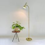vintage design VLOERLAMP Deense Mid Century lamp goud MCM, Huis en Inrichting, Lampen | Vloerlampen, 100 tot 150 cm, Gebruikt