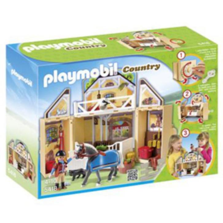 Playmobil: 5418 Speelbox Paardenstal, Kinderen en Baby's, Speelgoed | Playmobil, Nieuw, Ophalen of Verzenden