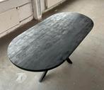 Eettafel ovaal zwart 180 cm mangohout goedkoop, Ophalen, 50 tot 100 cm, Zo goed als nieuw, Vijf personen of meer