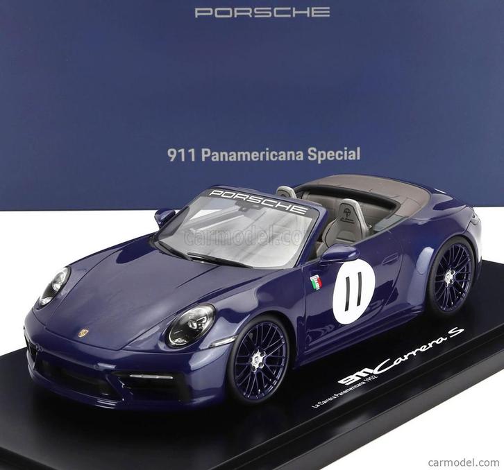 1:18 Porsche 911 992 Cabrio Panamericana 2023 Spark, Hobby en Vrije tijd, Modelauto's | 1:18, Nieuw, Auto, Overige merken, Ophalen of Verzenden