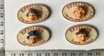 4 Efteling 3D Laaf pin's, licht beschadiging, Verzamelen, Efteling, Verzenden, Gebruikt, Button of Speldje