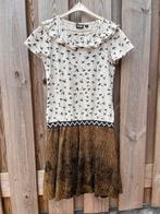 Like Flo jurk beige maat 152 palmbomen rokgedeelte goud, Gebruikt, Meisje, Ophalen of Verzenden, Jurk of Rok