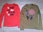 Name it shirt longsleeve rood groen glitter maat 134/140, Gebruikt, Meisje, Ophalen of Verzenden, Shirt of Longsleeve