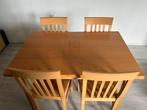 Eettafel met 4 stoelen, Huis en Inrichting, Complete eetkamers, 4 tot 6 stoelen, Gebruikt, Ophalen