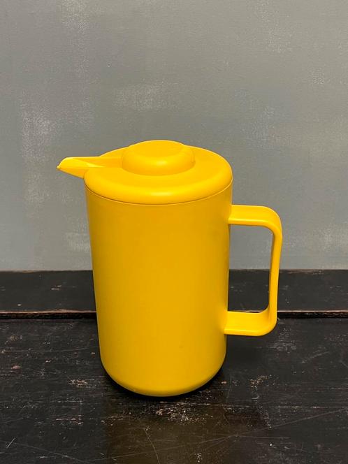 Postmodern Bodum Bistro thermoskan geel 1 L, Huis en Inrichting, Keuken | Keukenbenodigdheden, Zo goed als nieuw, Ophalen of Verzenden