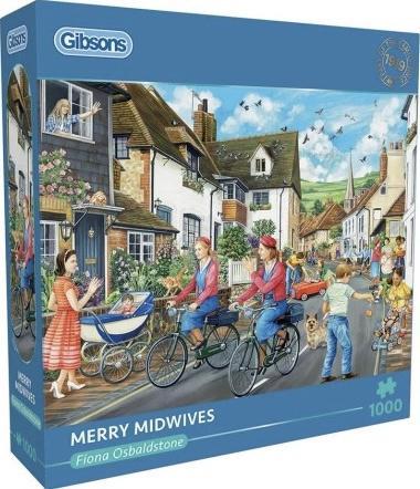 Gibsons - Merry Midwives - 1000 stukjes, Hobby en Vrije tijd, Denksport en Puzzels, Nieuw, Legpuzzel, 500 t/m 1500 stukjes, Ophalen of Verzenden