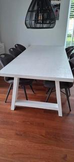 Woood eettafel wit 220x100cm, Huis en Inrichting, Tafels | Eettafels, Ophalen, 200 cm of meer, 50 tot 100 cm, Zo goed als nieuw