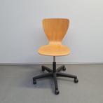 25x houten werkstoelen verrijdbare werkplaatsstoel school, Ophalen of Verzenden, Bruin, Eén