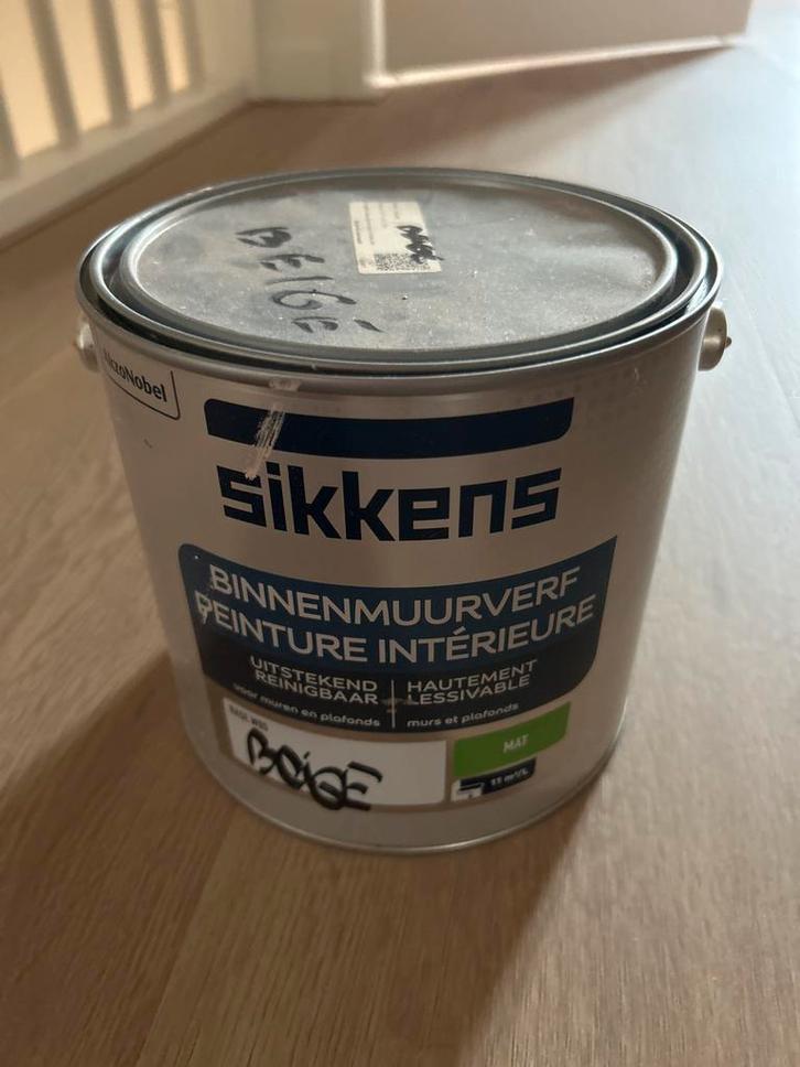 Sikkens Binnenmuurverf - Beige - 2.5L, Doe-het-zelf en Verbouw, Verf, Beits en Lak, Nieuw, Verf, Minder dan 5 liter, Beige, Ophalen of Verzenden