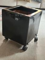 Zwarte Stenen Plantenpot - 35x35cm, Tuin en Terras, Bloempotten, Steen, Gebruikt, Vierkant, Binnen