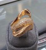 22k goud ring maat 18, Ophalen of Verzenden, Zo goed als nieuw, Dame, Goud