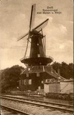 Delft Spoorsingel met Molen v. Rhijn # 2173, Verzamelen, Gelopen, Zuid-Holland, 1920 tot 1940, Verzenden