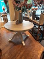 Ronde verlengbare eikenhouten eettafel 120 - 160 cm, Huis en Inrichting, Tafels | Eettafels, Ophalen, Gebruikt, 100 tot 150 cm