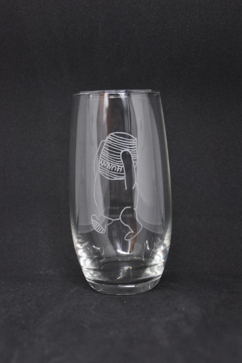 SALE - Winnie de Poeh met Honingpot - Gegraveerd Glas, Huis en Inrichting, Keuken | Servies, Nieuw, Glas of Glazen, Overige stijlen