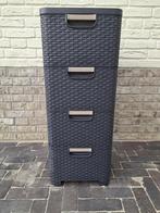Curver Style Ladesysteem - 4x14L - Antraciet, Huis en Inrichting, Ophalen, Kuntstof maar met rotan uitstraling, Zo goed als nieuw
