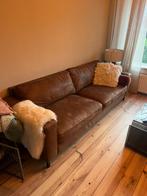 4 zits bruine stoffen bank, Huis en Inrichting, Gebruikt, Driepersoons, 75 tot 100 cm, Ophalen of Verzenden
