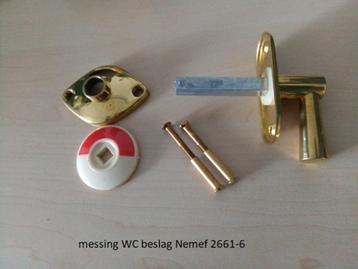 ouderwets messing WC beslag Nemef 2661-6 beschikbaar voor biedingen