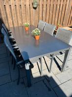 Tuintafel + stoelen / tuinset, Verzenden, Gebruikt, Rechthoekig, Aluminium