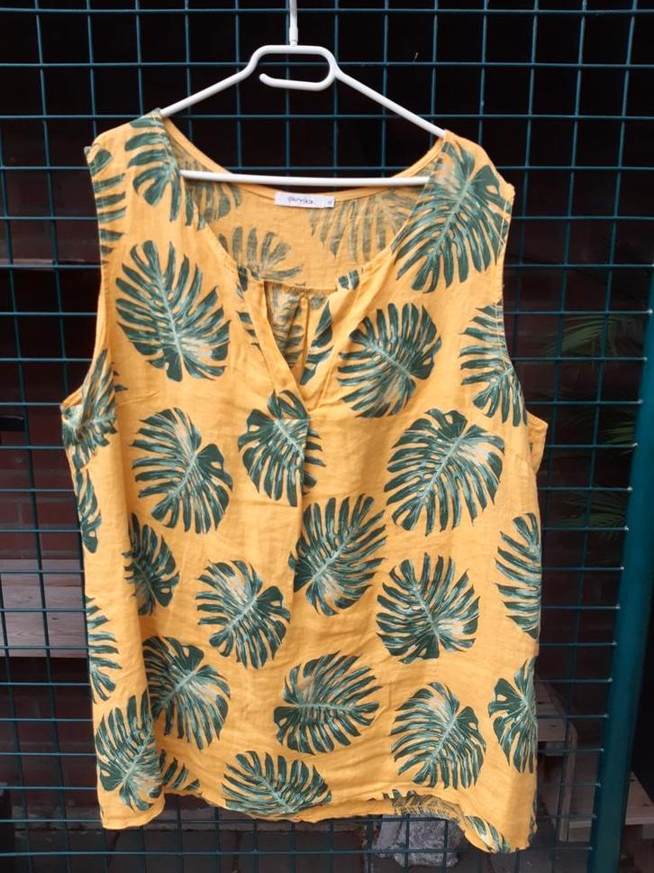Paprika linnen tuniek / top geel XL nieuw, Kleding | Dames, Grote Maten, Nieuw, Blouse of Tuniek, Ophalen of Verzenden