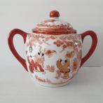 Chinees porselein - suikerpot met zotjes - Melk en Bloed, Antiek en Kunst, Antiek | Porselein, Ophalen of Verzenden