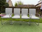 4 Eetkamerstoelen met RVS frame - Goed doel!, Ophalen of Verzenden