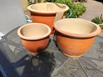 3 nieuwe bloem/planten potten, Tuin, Rond, Nieuw, Minder dan 40 cm