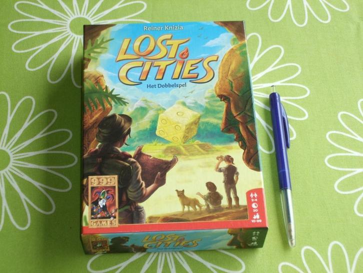 Lost Cities - het dobbelspel, Hobby en Vrije tijd, Gezelschapsspellen | Overige, Zo goed als nieuw, Een of twee spelers, Drie of vier spelers