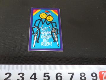 sticker strip fiets niet vrijen onder het rijen! beschikbaar voor biedingen