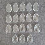 18 XXXL pegels diamant druppels onderdelen kroonluchter, Ophalen of Verzenden, Gebruikt, Glas