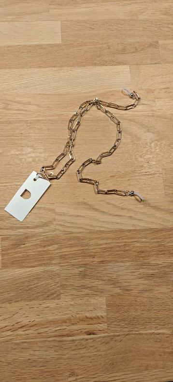 Goudkleurig zonnebril koord / ketting  - Nieuw beschikbaar voor biedingen