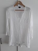H&M Witte Blouse Shirt Met Zakje Maat L, H&M, Verzenden, Wit, Maat 42/44 (L)