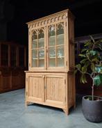 Antieke Franse buffetkast | Oud grenen vitrine #1994, Ophalen of Verzenden