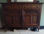 Dressoir + spiegel, Huis en Inrichting, Kasten | Dressoirs, Ophalen, 100 tot 150 cm, Mooi houtsnijwerk, Met deur(en)