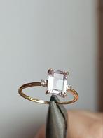 Vintage ring met amethist, zilver met gold plating, Sieraden, Tassen en Uiterlijk, Ringen, 18 tot 19, Verzenden, Paars, Nieuw