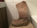Manfield suede laarzen mt 38, Hoge laarzen, Beige, Ophalen of Verzenden, Zo goed als nieuw