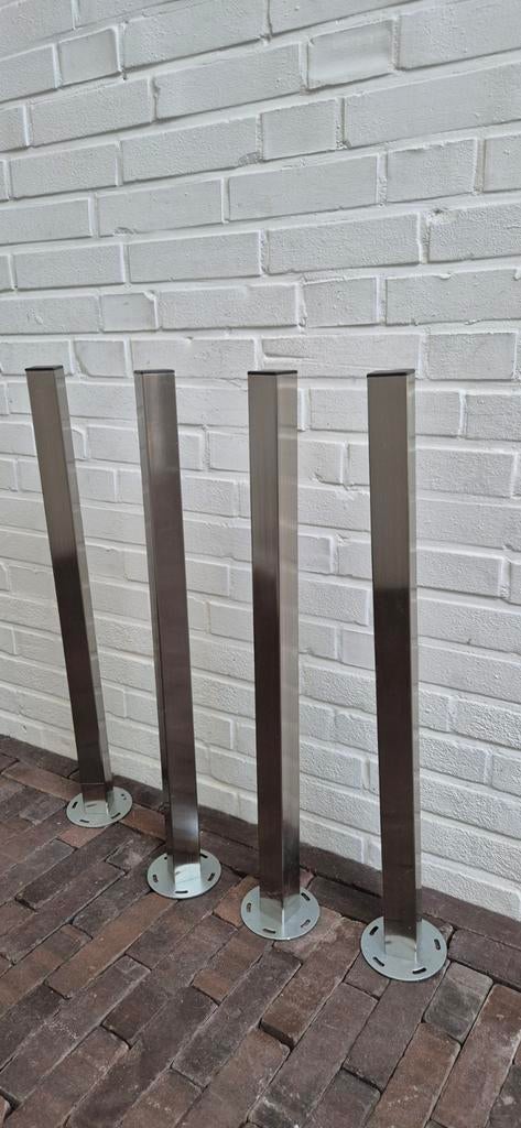 4 Verchroomde Tafelpoten, Ophalen, Gebruikt