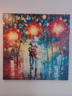 Schilderij "Avondwandeling van een kleurrijk stel", Antiek en Kunst, Kunst | Schilderijen | Klassiek, Ophalen