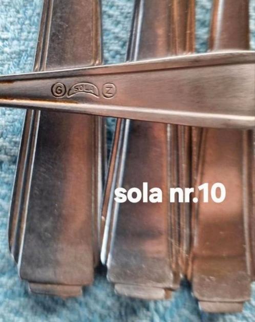 Bestek G Sola Z uitsparing in de handvatten, Huis en Inrichting, Keuken | Bestek, Gebruikt, Rvs of Chroom, Ophalen of Verzenden