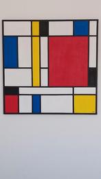 Mondriaan Stijl Schilderij - Uniek Kunstwerk, Antiek en Kunst, Ophalen of Verzenden